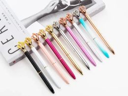 wholesale wholesale ODM Online Wholesale Spot Goods Fashionable Stifte Metal xp Pen Assorted Colors Charming Crown Ball Pens for Lady Valentine Gifts