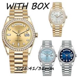 Mens Watch Wristwatches Automatic Roles Mechanical Watches 36/41mm 904l Full Stainless Steel Diamond Bezel Waterproof Luminous Gold Montre De Luxe Cy