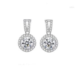 Luxury Dcolor Vvs Fashion Jewelry White Diamond Certificate Drop Moissanite Earrings for Woman