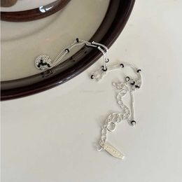 Pendant Necklaces S'STEEL 925 Silver Original Enamel Beads Necklace Chains Necklace Women's Vintage Promise Acessorios Fine Western JewelryL23125