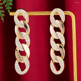 Dangle Earrings Kellybola Luxury Charm Long For Women Bridal Wedding CZ Bijoux High Quality Brand Gorgeous Trendy Accessories