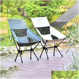 Garden Sets Leisure Cam Beach Chair Oxford Folding Moon Portable Fishing Seat For Travel Outdoor Cam- Drop Delivery Home Furniture Dhzf6