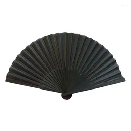 Decorative Figurines Multifunction Black Folding Fan Male Ornament Crafts Household For Indoor Outdoor Travelling Camping G5AB