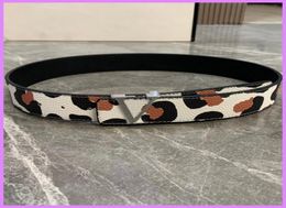 New Leopard Print Belt Fashion Women Belts Designer Mens Business Belt Reversible Letters Needle Buckle Waistband Designers Casual1137204