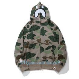 Mens Hoodies Camouflage design red yellow blue splicing fleece sweater Plus size zipper sweater Lovers Sweatshirts Designer Fashion Hoodie Jacket streetwear b55