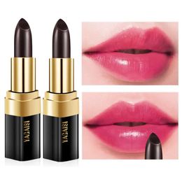 Lipstick Colour Changing Lip Balm Waterproof Makeup Rose Extract Black Long Lasting Matte Moisturiser Sexy Red Lips 1Pcs 231207