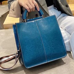 Evening Bags Leather For Women Luxury Tote Bag With Zipper Brown Cowhide Work Color Azul