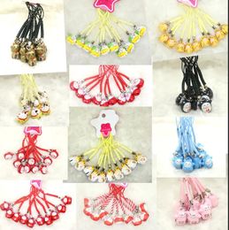 Wholesale Universal 1000pcs Popular Anime Cartoon Lucky Cat Cell Phone Metal Straps & Charms Cute Bell Creative Gifts Charactors