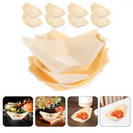 Dinnerware Sets 50 Pcs Sushi Plate Tray Serving Wooden Pallets Bowl Reusable Plates Boat Arrangement Sashimi