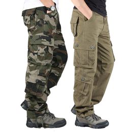 Men's Pants Overalls Camouflage Military Tactical Outdoor Sports Hiking Hunting Trousers Cotton Durable Work Sweatpants 231206