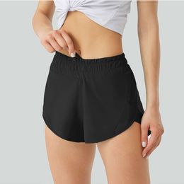Lu Lu Lemon Align Hotty Hot High-Rise Lined Short 2.5" Lightweight Quick-drying Mesh fabric Running Shorts With Side Pocket Built-in Liner Shorts