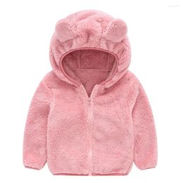 Down Coat Warm Inner Both Male And Female Fleece Cute Anti Pinch Zipper Childrens Sweater Outerwear Pullover