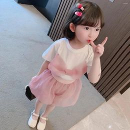 Clothing Sets Fashion Infant Kids Baby Girls Summer Clothes Suits Short Sleeve T-Shirts Tops Pants Skirts 2pcs Outfits