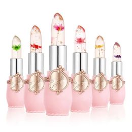 Lip Plumper 6PcsBox Crystal Clear Flower Jelly Balm Kits Set Temperature Color Changing Lipstick Moisturizer Vitamin E Beauty Health 231207