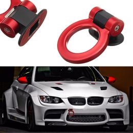 Red Car Ring Track Racing Style Tow Hook Look Decoration Accessories Universal