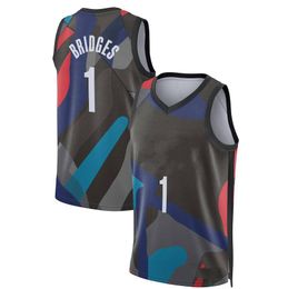 Basketball Jerseys 1 Mikal Bridges 7 Kevin Durant City Basketball Jersey Mens Kyrie City 11 Irving Blue White Black Sleeveless Shirt