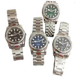Wristwatches 36mm/39mm Men Mechanical Watch NH35 PT5000 Movement Sapphire Glass Date Snowflake Hand Green Luminou