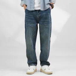 Men's Jeans Men Streetwear Fashion Brand Loose Casual Straight Washed Baggy Man Denim Pants Trousers Y2k Clothes