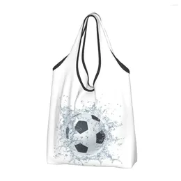 Shopping Bags Soccer Football Ball Bag Reusable Grocery Tote Large Capacity Sports Recycling Washable Handbag