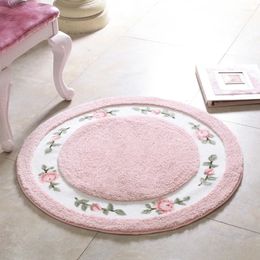 Carpets Floral Style Living Room Bedroom Round Floor Rugs Diameter 70 And 90cm Sofa Bathroom Area Carpets Microfiber Table Chairs Mat 231206