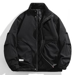 Men's Jackets Winter Thickened Standing Collar Jacket Men Trendy Versatile Casual Workwear Jackets Plus Size Coat 8xl Streetwear 231206
