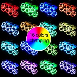 Christmas Decorations 3x1/3x2/3x Curtain LED String Garland Lights 16 Colours Remote Multi Modes With Hooks Light Home LED For Christmas Year 231207