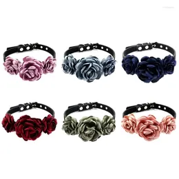 Dog Collars Flower Girl Collar For Female Dogs Pet Floral Necklaces Rose Decorations Cat No Adjustable 6XDE