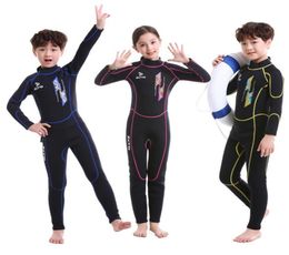 Kid FullBody 25mm Neoprene Wetsuit Surfing Swimming Diving Suit BoysGirls Rash Guards One Pieces Swim Snorkel Twopiece Suits1210873