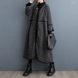 Women's Trench Coats European American Style Padded Cotton Single Breasted Chic Fashion Women Autumn Winter Streetwear Casual Long