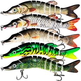 Baits Lures Proaovao Sinking 8 Segements Multi Jointed Swimbait Minnow Fishing For Mandarin Fish Pike Bass In Sea Lakes River Pond 231206