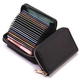 Card Holders Business Holder Wallet Women men Grey Bank ID 20 Bits PU Leather Protects Case Coin Purse273E