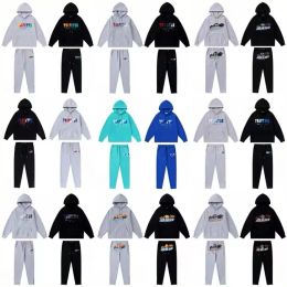 Men's hoodie luxury trapstar tracksuit designer letter black white grey rainbow Colour summer sports fashion cotton cord top short sleeve size s-xl