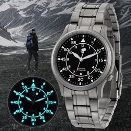 Wristwatches BERNY Watch for Men AR Coating Sapphire Fashion Wristwatch Luminous VH31 Ultra-thin Quartz Watch Waterproof 5ATM Watch 231206