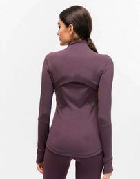 Autumn Winter Zipper L-78 Define Jacket Quick-Drying Outfit Yoga Clothes Long-Sleeve Thumb Hole Training Running Women Piglulu Slim 667