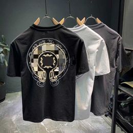 Men's T-Shirts Summer Crosses T-shirts Mens t Shirt Designer Men Womens with Chrome Thirts Loose Heart Ch Print Short Sleeve Casual Chromees Man Tee Clothing 5XNK