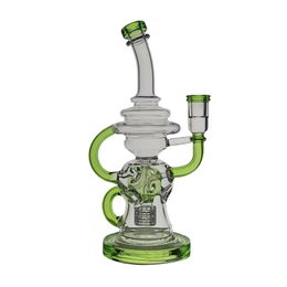 NSS-1 Type Hookahs Glass Bong Recycler Smoking Water Pipe Dab Rig 26cm Height with 14mm Joint