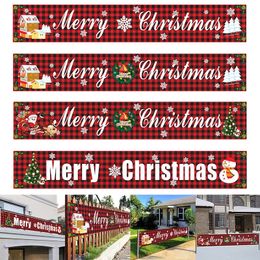 Christmas Decorations 1pc Merry Christmas Outdoor Banner Pulling Flag Xmas Ornament For Home Outside Apartment Yard Garden Party Festival Arrangement 231207