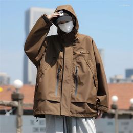 Men's Jackets Fashion 2023 Handsome Men Hooded Outdoor Waterproof Lightweight Windbreaker Jacket Male Coats Spring Outwear H163