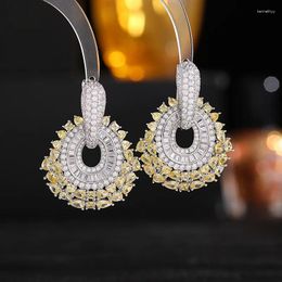 Dangle Earrings Luxury And Luxurious Banquet Dress Bride's Wedding Accessories Exaggerated Heavy Work