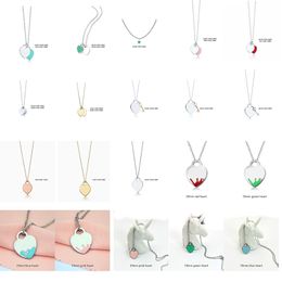 Heart Necklace Womens Mm Stainless Steel Couple Pendant Jewellery Valentine Day Gifts for Girlfriend Accessories Wholesale