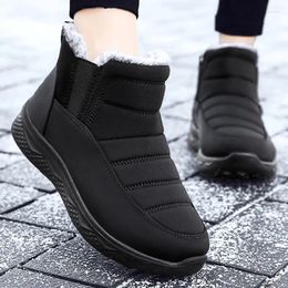 Boots Winter Men Plush Warm Shoes Casual Snow For Army Waterproof Mens Hiking Footwear Work Male