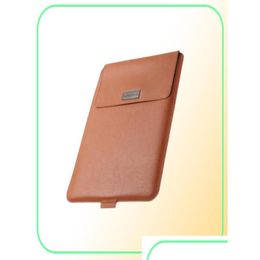 Laptop Cases Backpack Case Sleeve Bag For Book Air 11 12 13 Pro 15 Handbag 133Quot154Quot 156Quot Inch Pu Leather Notebook Er Dell8218 Dhzuu