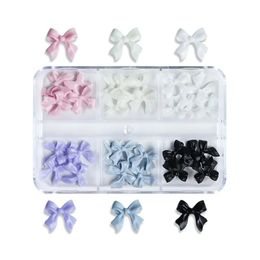 Nail Art Decorations 30pcs Kawaii Mini Bow 3D Cute Nail Art Decorations Matte Butterfly Nails Charms Designs DIY Resin Nail Accessories 231207