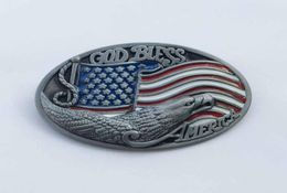 American Flag Silver Eagle Men Belt Buckle SWBY705 suitable for 4cm wideth snap on belt with continous stock5397758