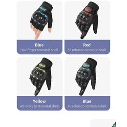 Motorcycle Gloves Mampsee Motorcycle Gloves Both Male And Female Finger Antiffall Waterproof Wind Resistant Season Touch Sn For Drop D Dhm9R