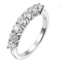 Gorgeous Stack Moissanite Ring d Colour S925 Sterling Silver for Women's