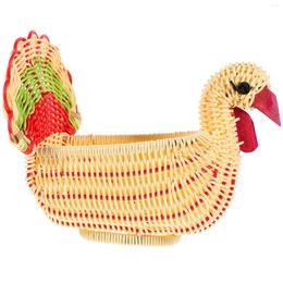 Dinnerware Sets Serving Tray Fruit Basket Storage Woven Snack Baskets Imitation Rattan Bread