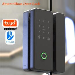 Smart Lock Smart Lock For Glass Door Wooden Door Or TTLOCK APP Wifi Tuya Smart Biometric Fingerprint Lock Electronic Door Lock Digital Lock 231206