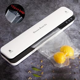 Other Kitchen Tools Dry Wet Food Vacuum Sealer Packaging Machine 220V Automatic Commercial Household Kitchen Food Vacuum Sealer with 10pcs bags 231206