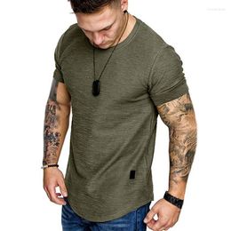 Men's T Shirts Summer Men T-shirts O-neck Oversized T-shirt Casual Solid Short Sleeve Streetwear Tshirt Plus Size Tops Tee Shirt Homme